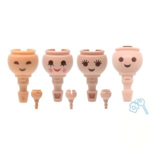 Playmobil Klicky Hoofd Chinees Lippenstift Verbaasd Sleutelhanger