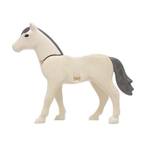 Playmobil Paard (nieuwe stijl), linkervoet naar voren (wit)