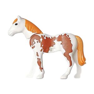Playmobil Paard (nieuwe stijl), rechtervoet naar voren (wit)