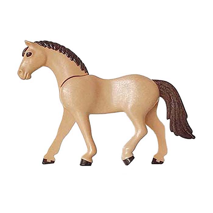 Playmobil Paard Sportpaard (lichtbruin/zwart)
