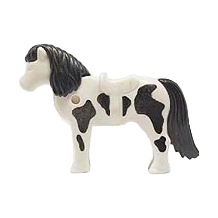 Playmobil Pony, Shetlander (wit/zwart)
