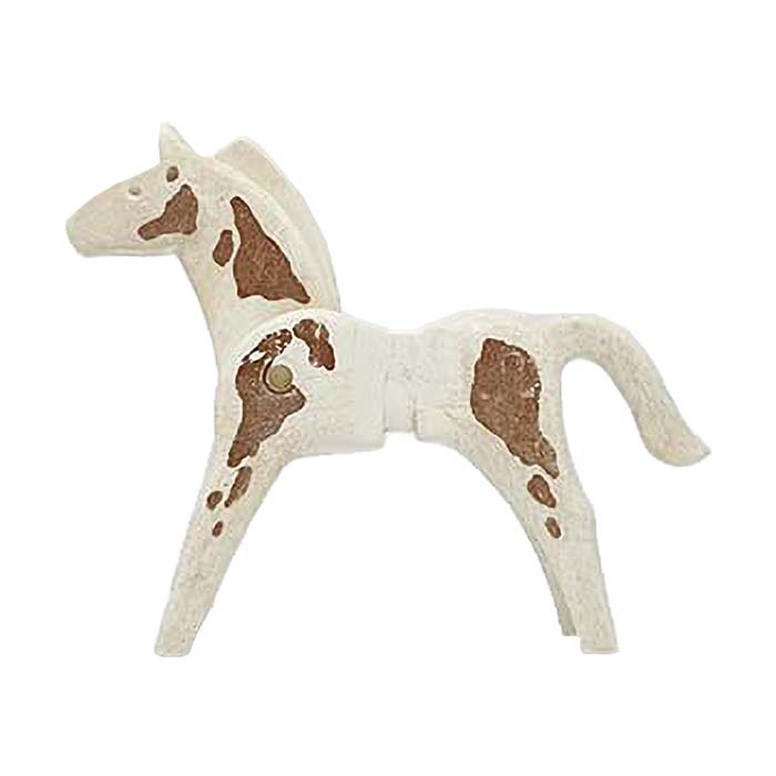 Playmobil Paard (oude stijl) Wit met Bruine vlekken