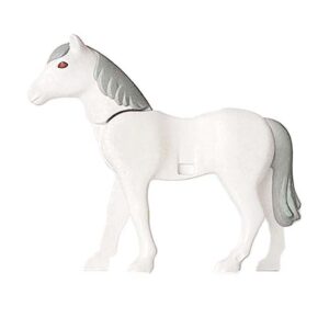 PV4 Het-Paard-Van-Sinterklaas, Paard - Paard (nieuwe stijl), Linkervoet naar voren (wit/D. Grijs)