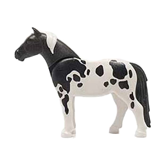 Playmobil Pony, 2011-stijl (wit/zwart)