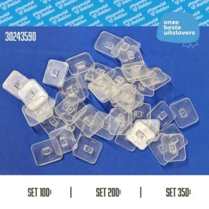 Voetplaat Transparant – Lot van 100, 200 of 350