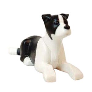 Playmobil Dier Hond Zwart/ Wit Liggend