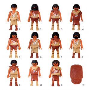 Playmobil Oertijd, Man, Vrouw, Familie Poppetje Beren Cape Steentijd
