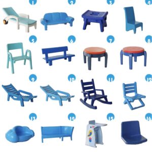 Stoel Bank Kruk Ligbed Zetel Blauw
