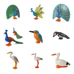 Prachtige Meerkleurige Pauwen en Vogels