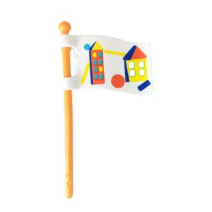 Playmobil Flag, small rectangle, with clips