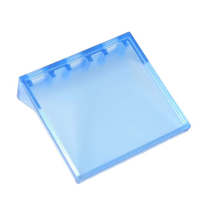 Playmobil Plank, vierkant, transparant, 2 System X holes for mounting