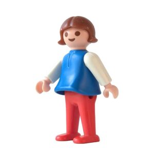 Personages Playmobil Kinderen, Meisje Vintage Blauw jurkje Rode Marjo