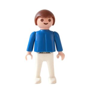 Personages Playmobil Kind Vintage Jongen Blauw