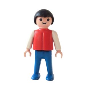 Personages Playmobil Kind Vintage Jongen Rood. Blauw