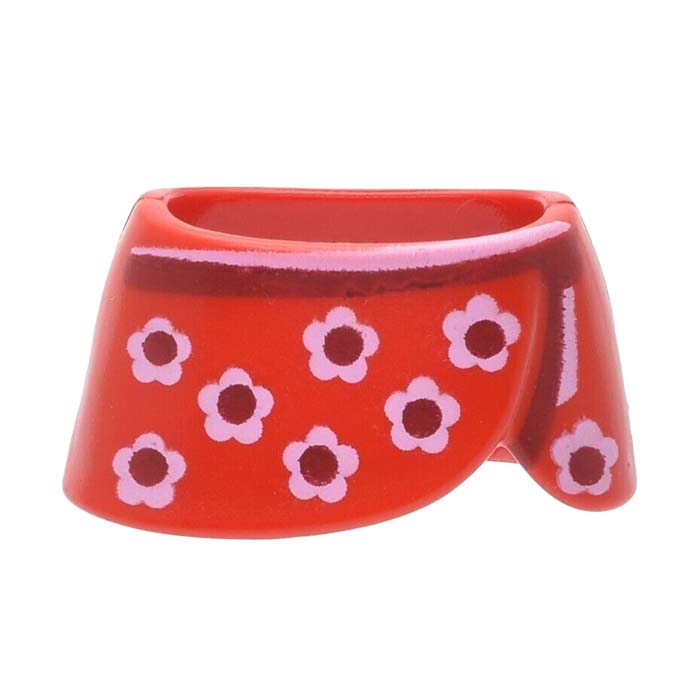 Playmobil Kleding Omslag Rokje 2-dlg Rood met Bloemenprint