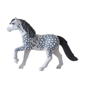 PV2B Playmobil Pony, 2019-stijl (Wit/Grijs) Model 2025
