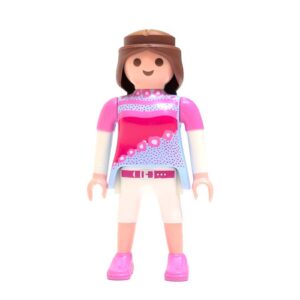 Playmobil Meisje met hoed en roze outfit.