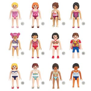 Playmobil Poppetje Top Models, Summer Girl, Rock Girl, Dame op hakken, Chinese vrouw, Vakantietype