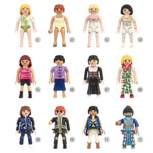 Playmobil Poppetje Bloemenmeisje, Sexy Ondergoed, Gymnast, Wandelmaatje, Stoer wijf, rijstboerin, Zwitserse