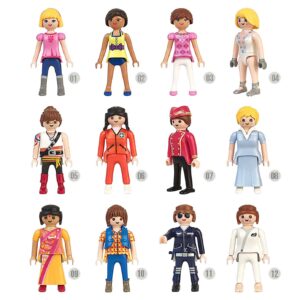 Playmobil Poppetje Schoonmaaktser, Atlete, Pirate, Ambuance, Medewerkster, Hotel Bagagiste, Spirit dames, Sportieve vrouw, Indiaanse