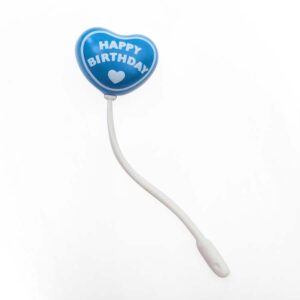 Ballon Blauw met touw “Happy Birthday” Feest verjaardag