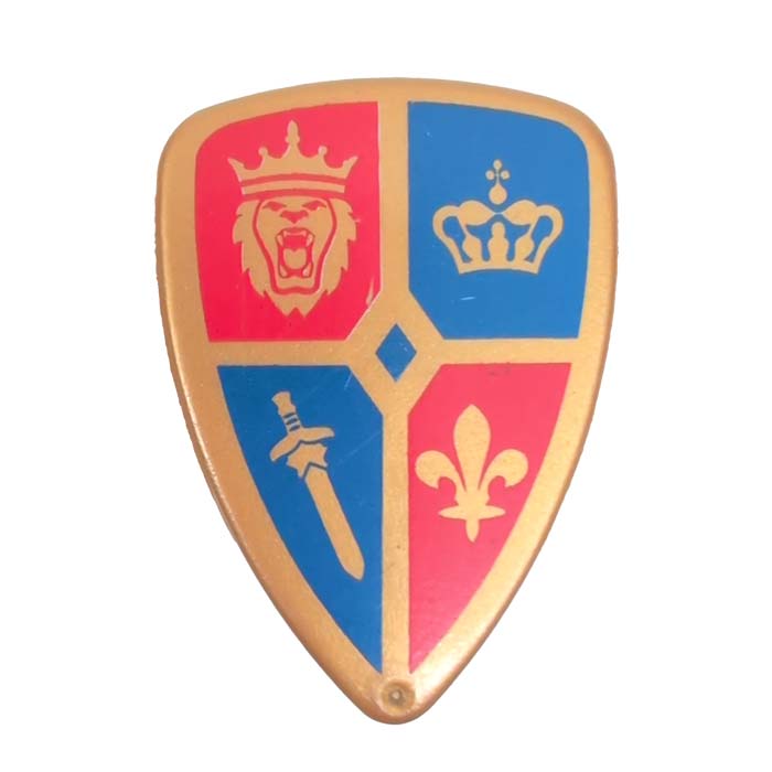Playmobil Rood-Blauw Schild met Zwaard en Kroon