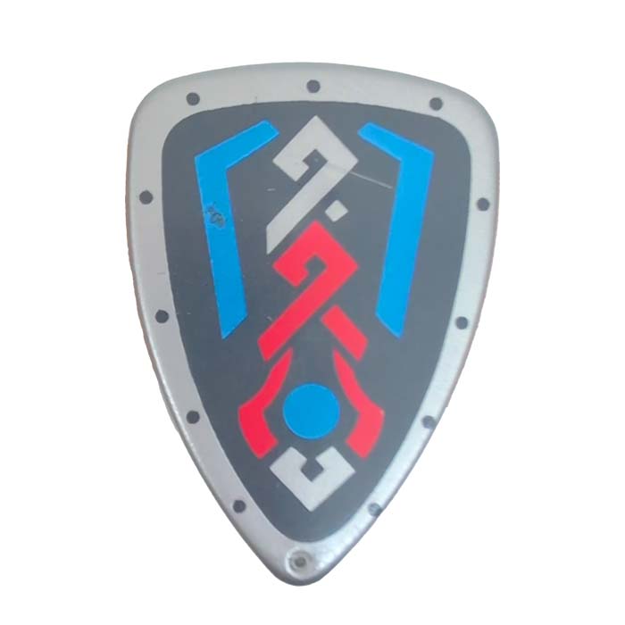 Playmobil Grijs Schild met Rood-Blauwe Rune
