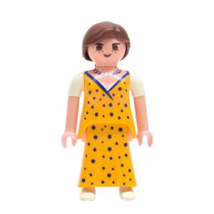 Playmobil Juffrouw in Gele Jurk met Stippen