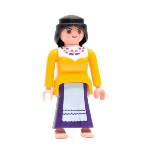 Playmobil Dame in Geel-Paarse Outfit met Sjaal