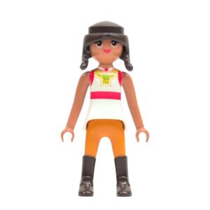 Playmobil Dame Ruiter met Vlieghelm-haren