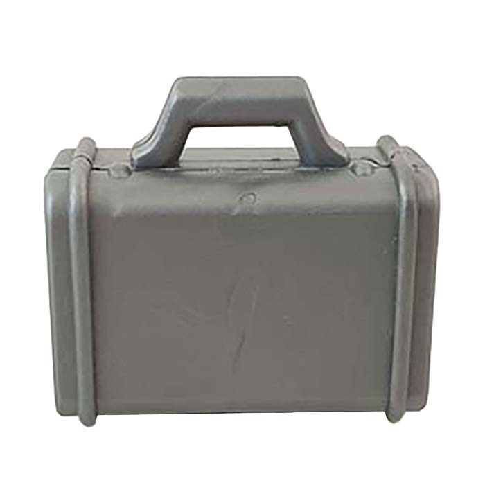 grijze stevige koffer