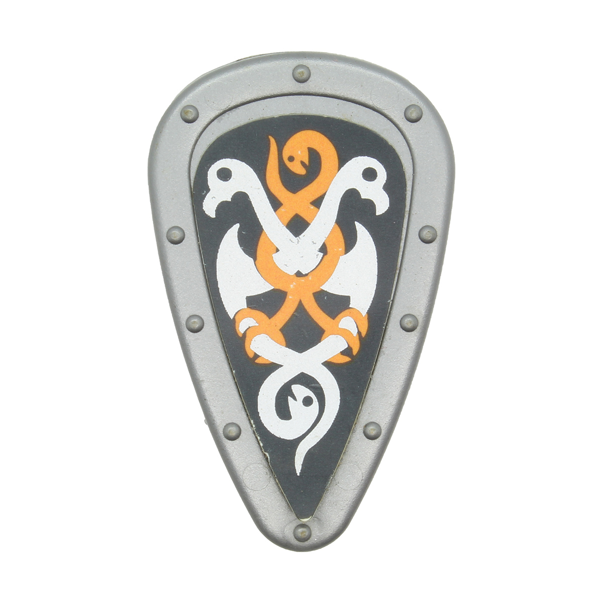 Schild met witte zwanen en slangen