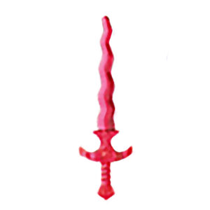 Zwaard met golvend lemmet rood