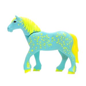 Playmobil Paard, trek (Clydesdale), grote hoeven (Aqua/Groen)