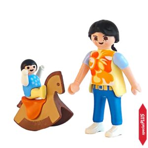 Playmobil 4744 Moeder met peuter en schommelpaard