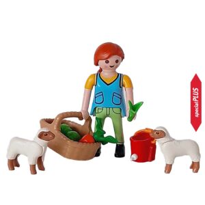Playmobil 4765 Boerin Met twee baby Schaapjes