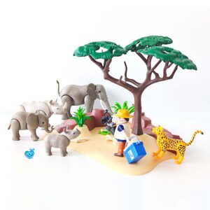Playmobil 5417/ 5275 Onderzoeker met Afrikaanse Savanne dieren