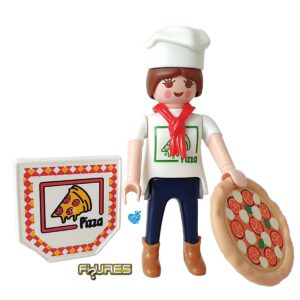 Playmobil Figures Serie 22 Pizzabezorgster Chef Kok