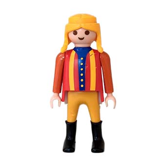 Playmobil custom Transgender Man in vrouwenkleding met hoge laarzen