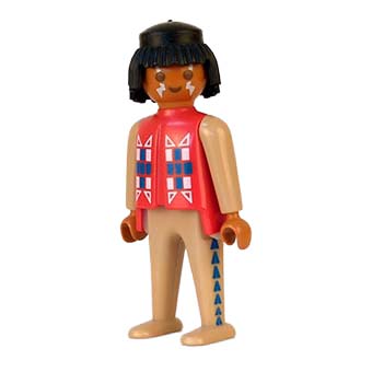 Playmobil Indiaan, Indiaanse Familie, Stamhoofd, Vrouw, Man, Krijger, Historisch Figuur – 04
