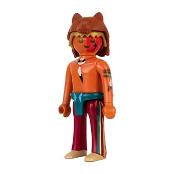 Playmobil Indiaan, Indiaanse Familie, Stamhoofd, Vrouw, Man, Krijger, Historisch Figuur – 09