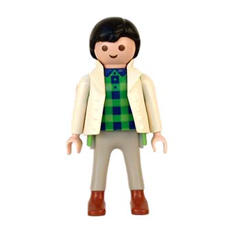 Playmobil Man in Pak, Werken Op Kantoor, De man die op zondag het vlees snijd