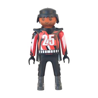 Playmobil Crossmotor Rijder nummer 25