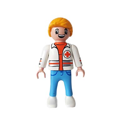 Playmobil Kind Jongen, Blauwe Broek – Slimme Robo