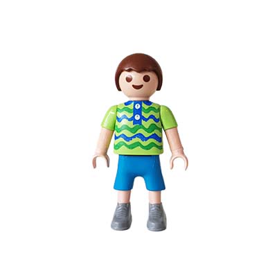 Playmobil Kind Jongen, Korte Broek, Blauw – Stoere Oscar