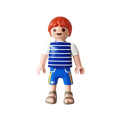 Playmobil Kind Jongen, Korte Broek, Blauw – Krachtige Hugo