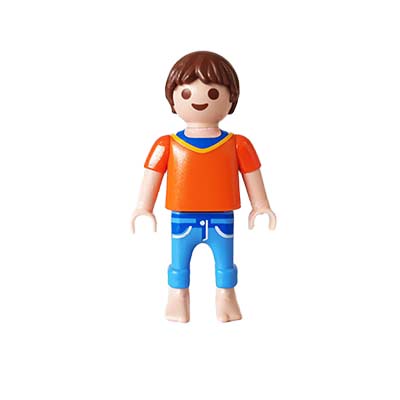Playmobil Kind Jongen, Korte Broek, Blauw – Knappe Jan