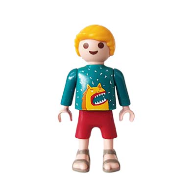 Playmobil Kind Jongen Korte Broek, Zwembroek, Rood – Pittige Lucas