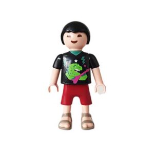 Playmobil Kind Jongen, Korte Broek, Rood, Grijs – Snoezige Melle