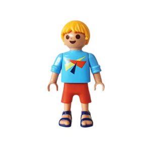 Playmobil Kind Jongen, Korte Broek, Rood, Grijs – Zoete Teun